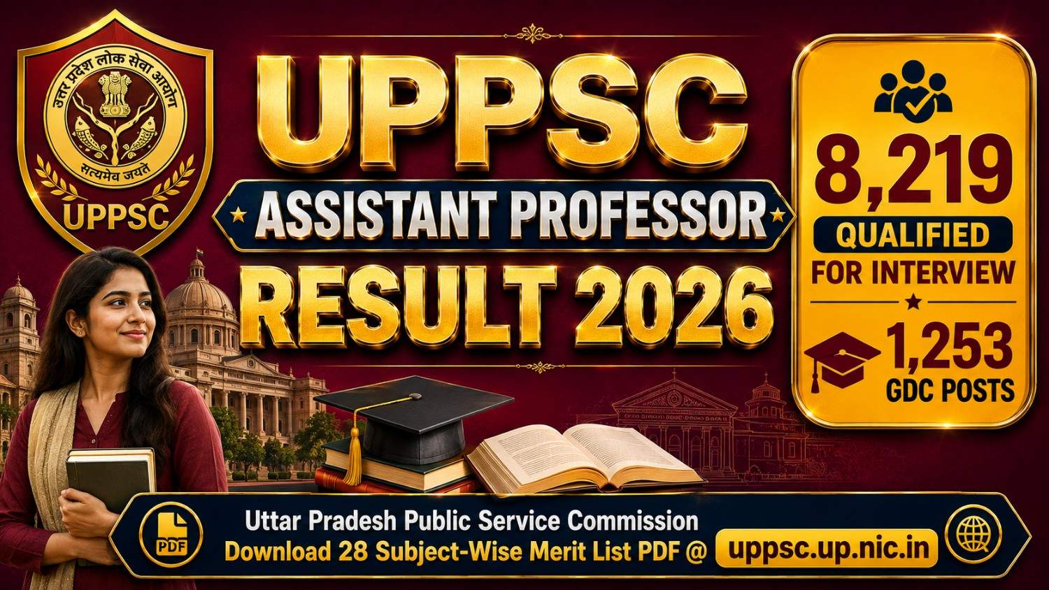 UPPSC Assistant Professor Result 2026 Out: GDC Merit PDF