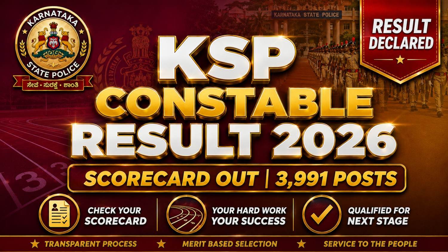 KSP Constable Result 2026: Download 3991 Posts Scorecard