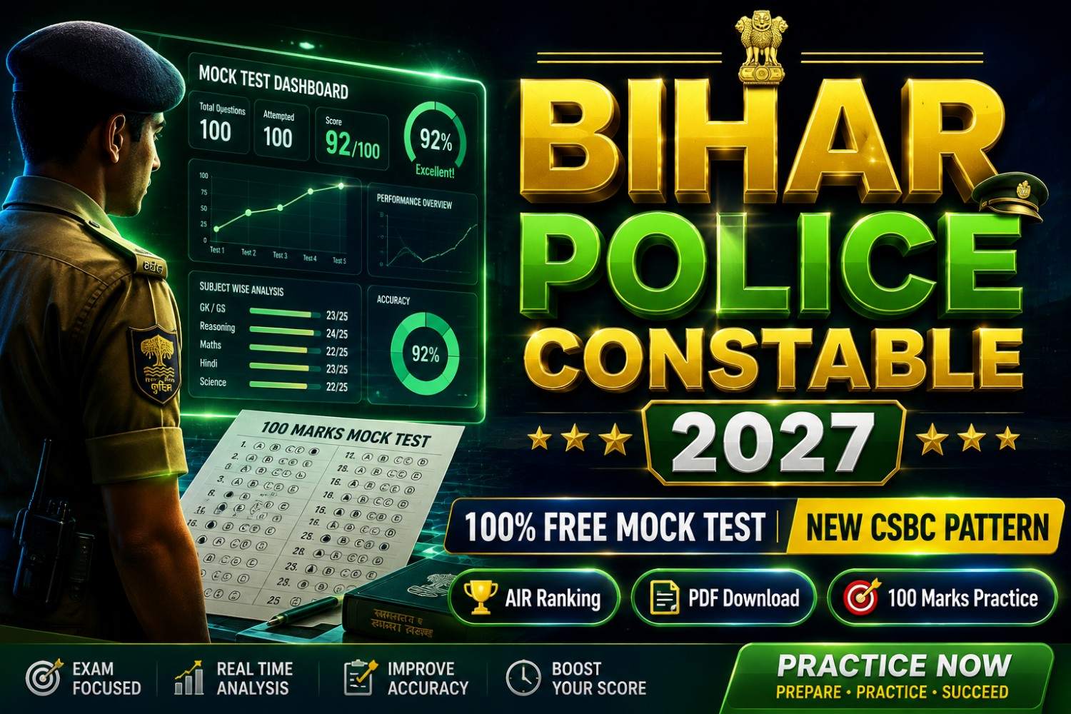 Bihar Police Constable 2027 Mock Test free