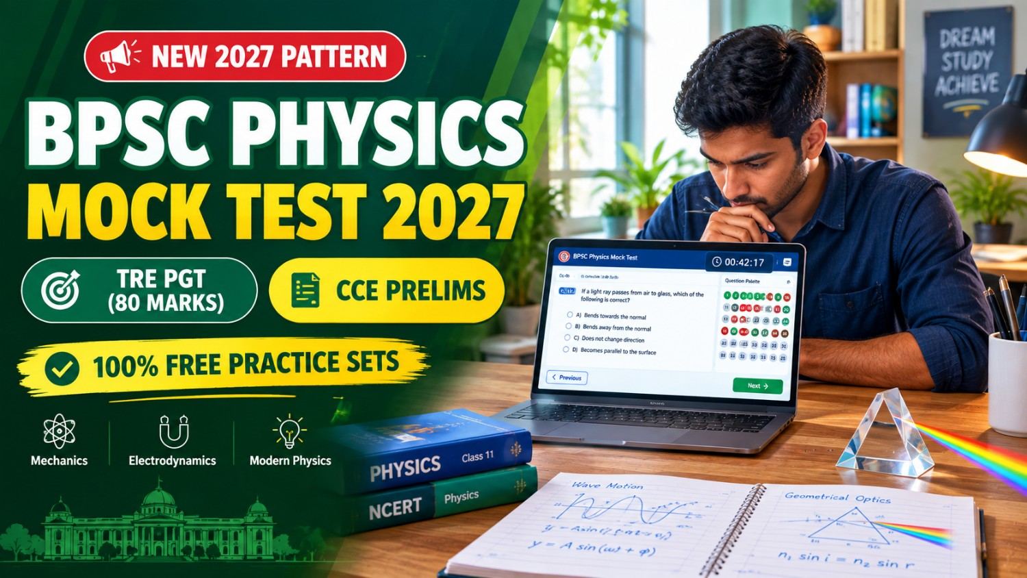 BPSC Physics Mock Test 2027: PGT & CCE Sets