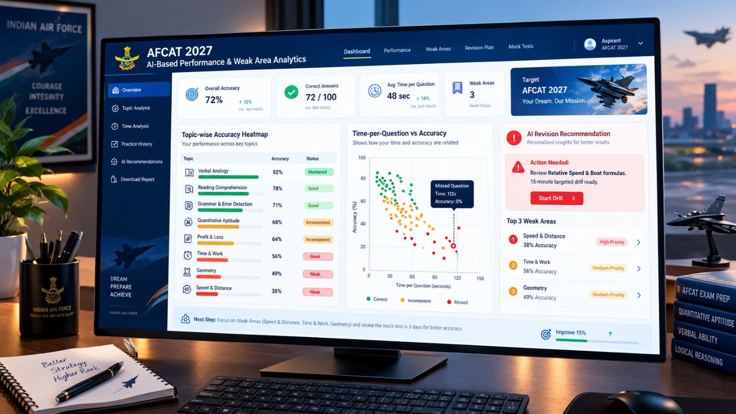 AFCAT 2027 Analytics Command Center