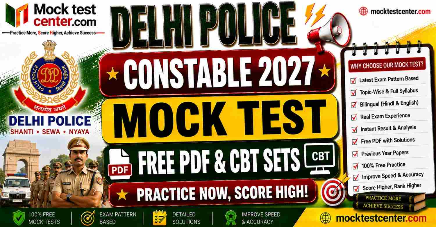 Delhi Police Constable 2027 Mock Test: Free PDF & CBT Sets