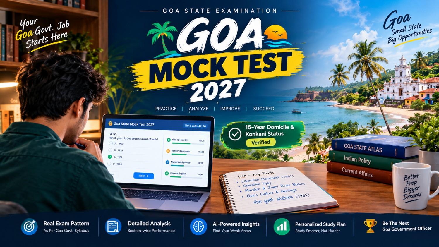 Goa Mock Test 2027: Free State Exams CBT Test Series