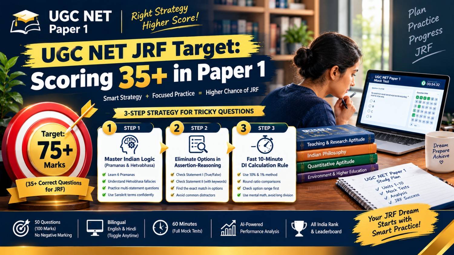 UGC NET Paper 1 Mock Tests 2026-2027: Free NTA Online Series